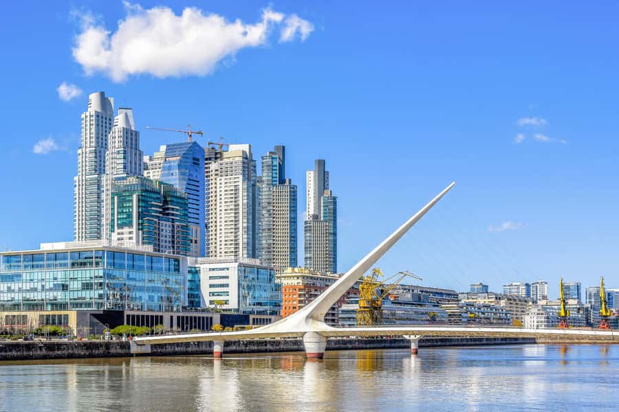 Buenos Aires: Navigation from Pto. Madero to La Boca - Puerto Madero: towers, docks, and the Ecological Reserve