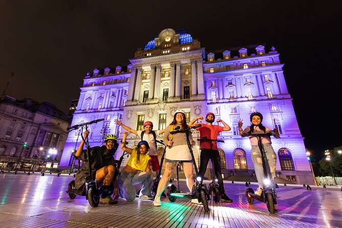 Buenos Aires Night Tour on Electric Scooter - Plaza General San Martín and Buenos Aires European style