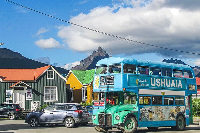 Exploring Ushuaia: Double Decker Bus Tour - The first stops: government, school, and chapel