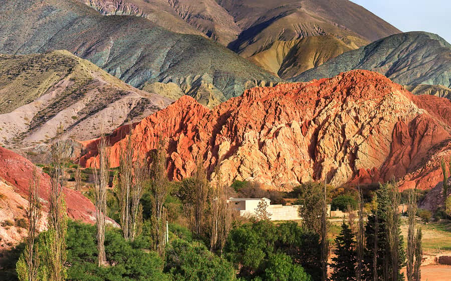 From Jujuy: Salinas Grandes with Purmamarca - Purmamarca and the Hill of Seven Colors