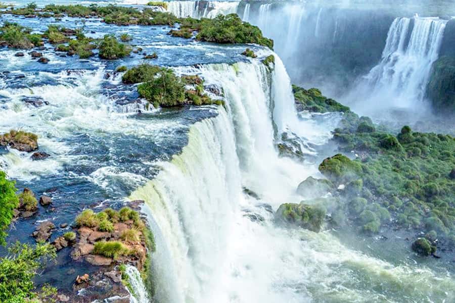 From Puerto Iguazu: Argentinian Iguazu Falls with Ticket - The upper circuit: wide views across the falls