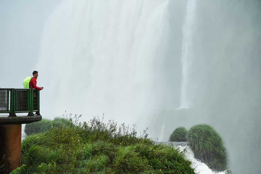 From Puerto Iguazu: Half-Day Brazilian Falls Excursion - The Brazilian park and its big waterfall view