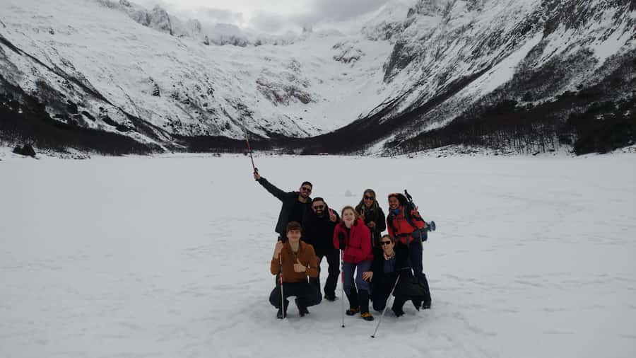 From Ushuaia: Tierra del Fuego Emerald Lagoon Trekking Tour - Reaching Laguna Esmeralda and stopping for lunch