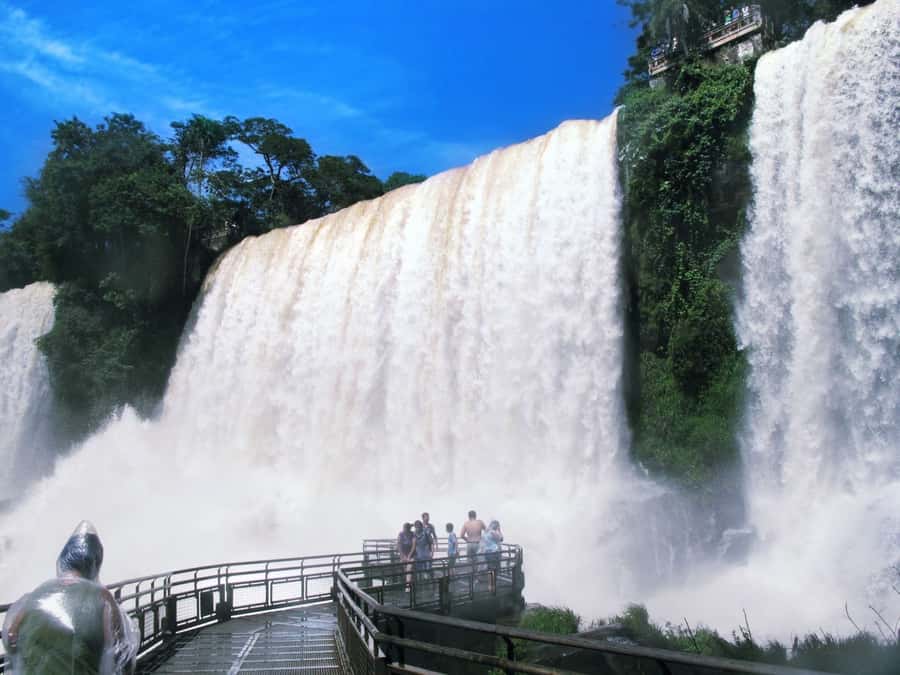 Iguazu Falls Argentinean Side from Puerto Iguazu - The Low Path and the force of the falls