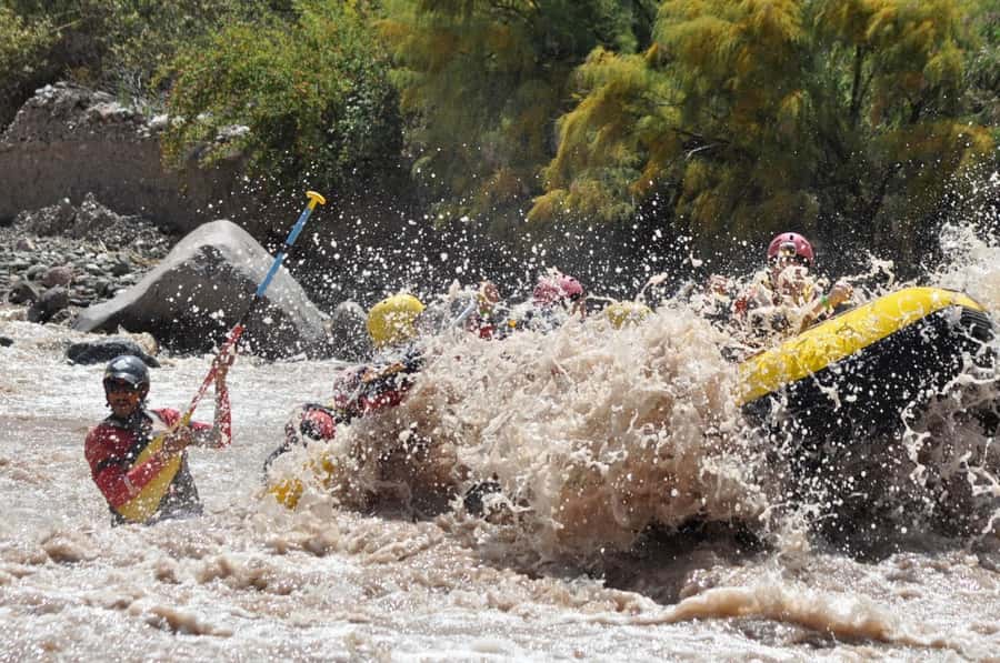 Mendoza: River Rafting & Canopy in the Andes Mountain Range - The base, lunch, pool, and the long pause