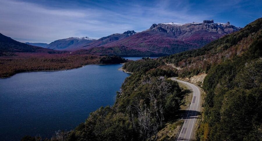 San Martin de los Andes along the Route of the 7 Lakes - Arriving beside Lake Lacar in San Martín de los Andes
