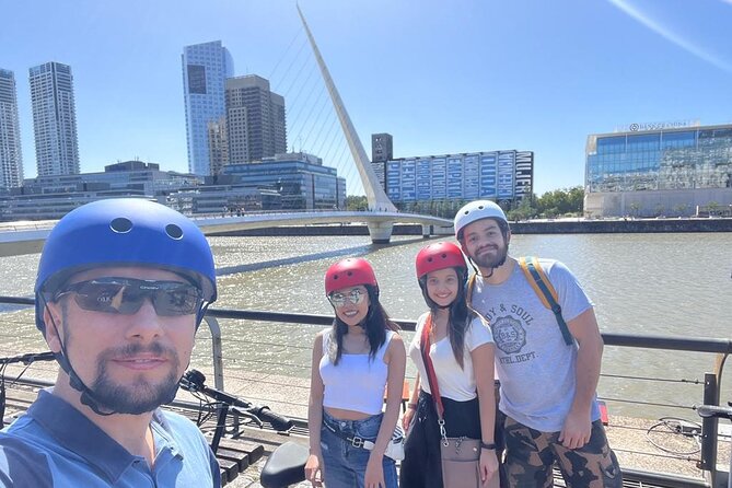 Tour Buenos Aires in one day on Electric Scooters - The Monumental Tower and Malvinas memorial